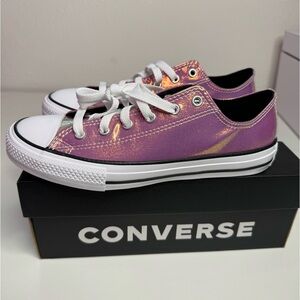 NEW GIRLS CHUCK TAYLOR ALL STAR IRIDESCENT LOW TOP SNEAKERS SIZE 6